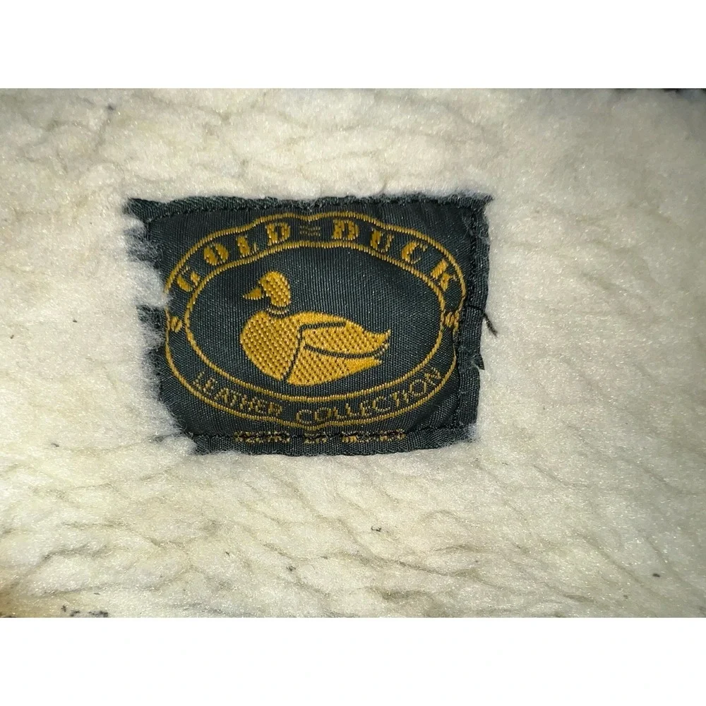 Gold Duck Leather‎ And Shearling Glasses Case Vintage